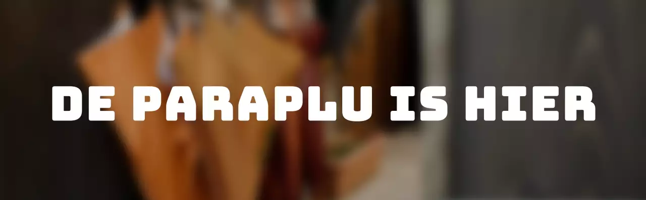 Eenvoudige stijl paraplubak tekstbegeleiding