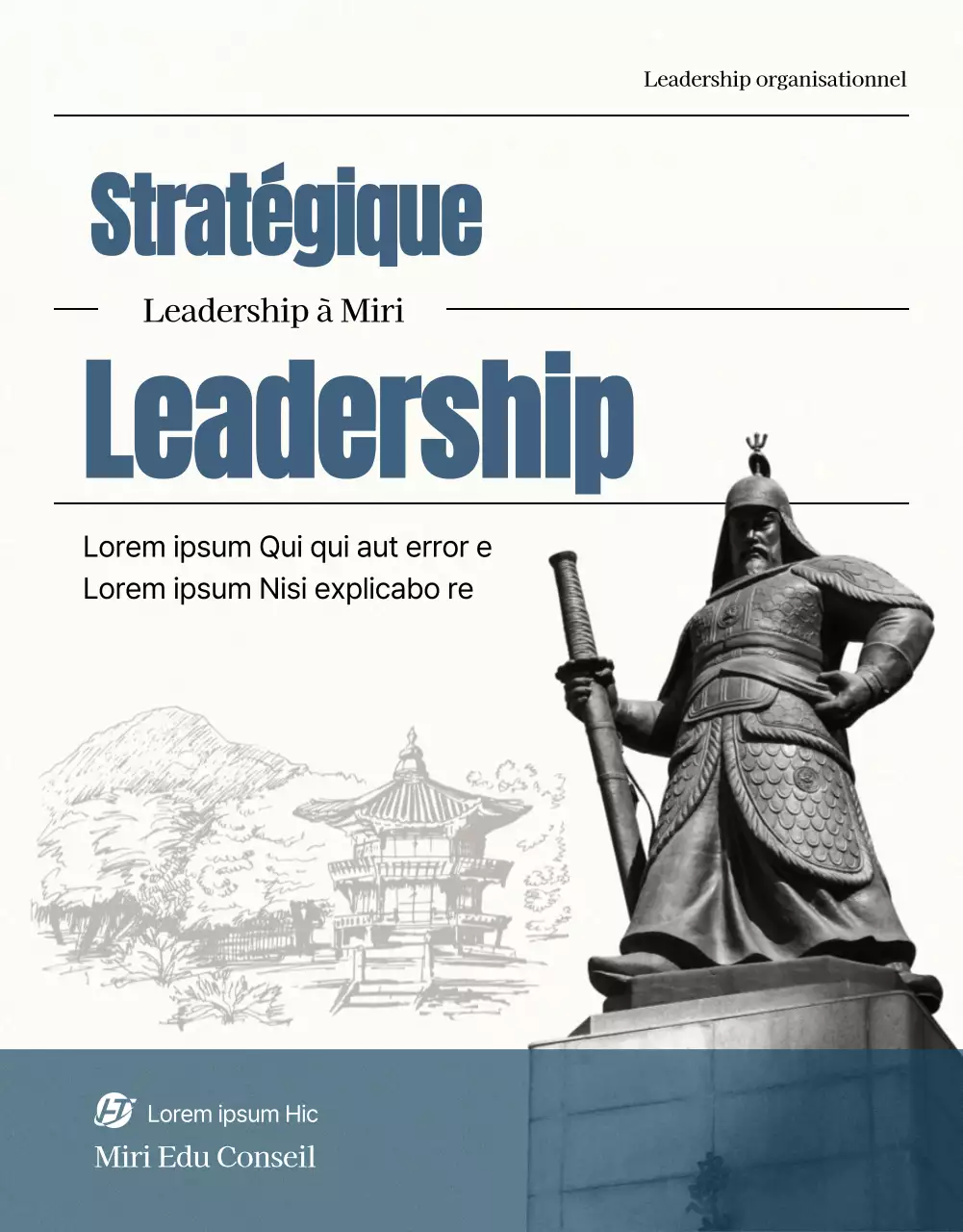 Guide de formation au leadership bleu et gris