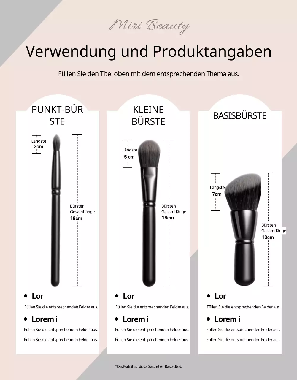 Fördern Sie luxuriöse Bürsten in Schwarz und Beige