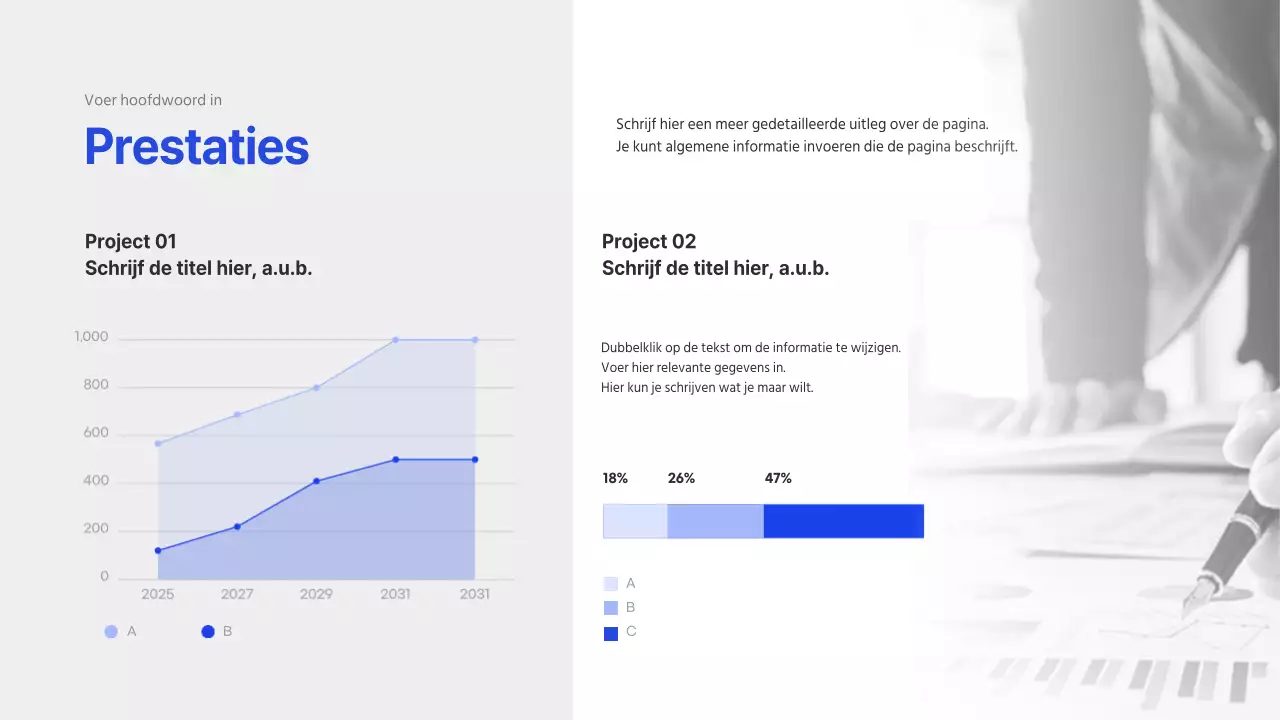 Bedrijfsprofiel IT-bedrijf in blauw (presentatie)