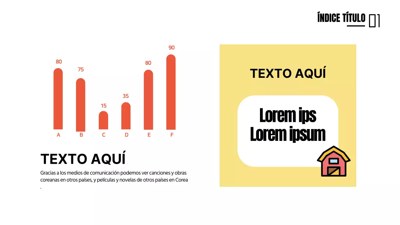 Bonito gráfico conceptual en naranja