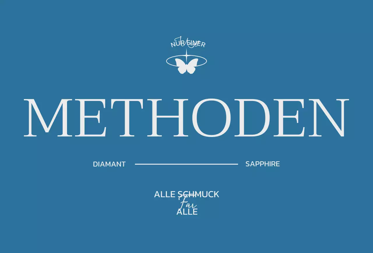 Eine Schmuckmarke mit einem beruhigenden Konzept in Blau und Grau