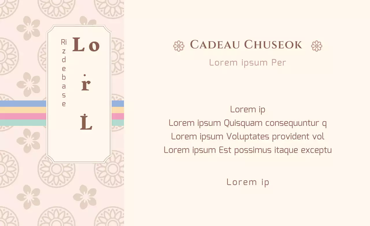 Médicaments et cadeaux Chuseok à motifs traditionnels beiges et bruns