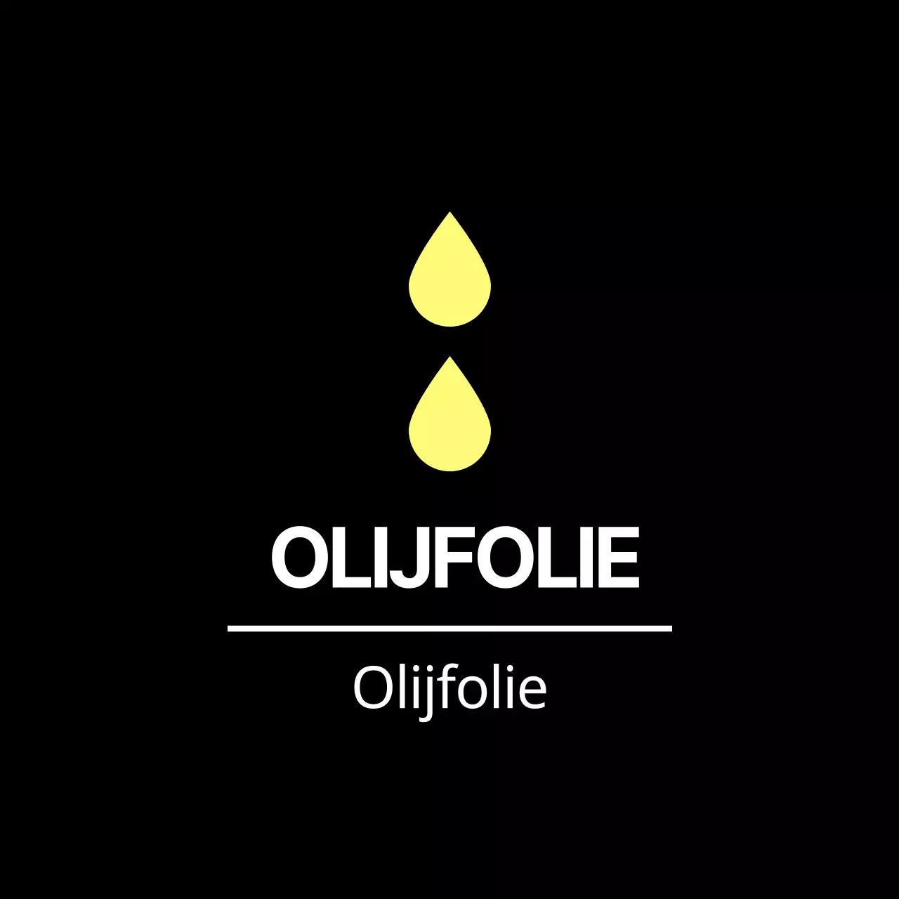 Zwarte eenvoudige olijfoliesticker voor etiketten van bijgerechten