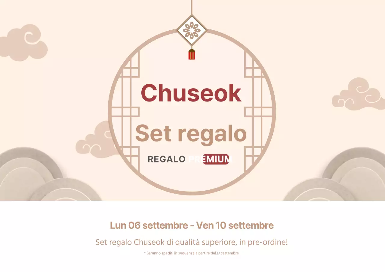 Set regalo Chuseok tradizionale poster orizzontale