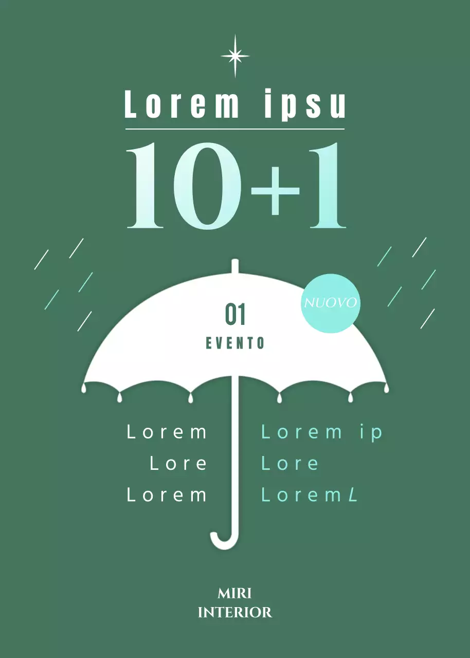 Guida all'evento Green simple rainy season concept