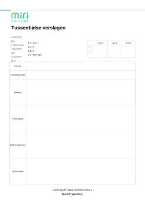 Eenvoudige opmaak van tussentijds rapport