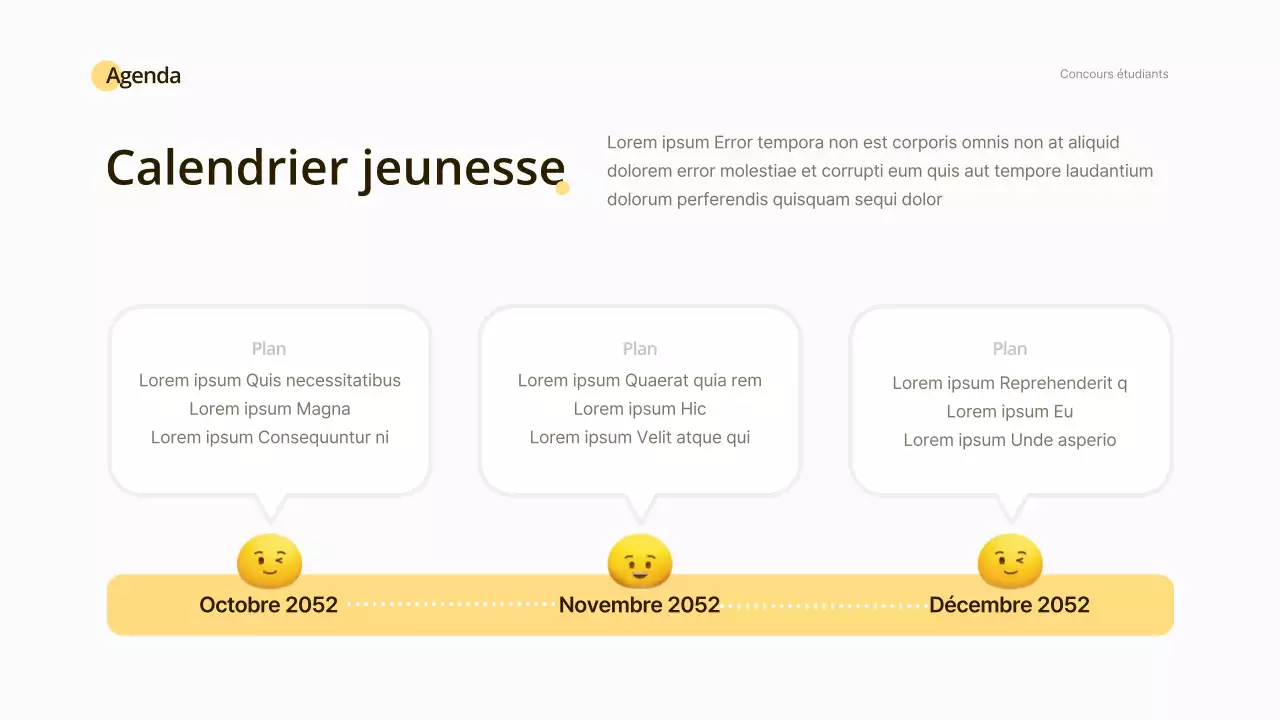 Orientation du club Yellow and White Smile Concept