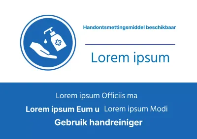 blauw rood illustratie corona preventie desinfectie