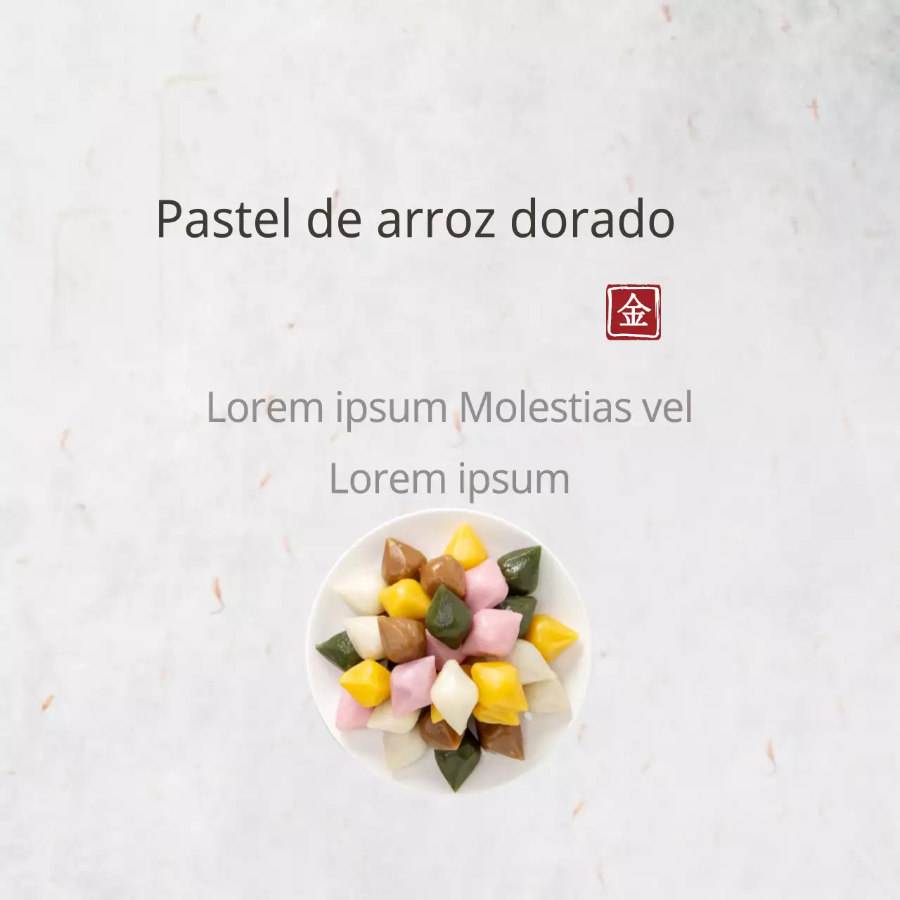 Pastel de arroz dorado