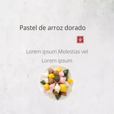 Pastel de arroz dorado