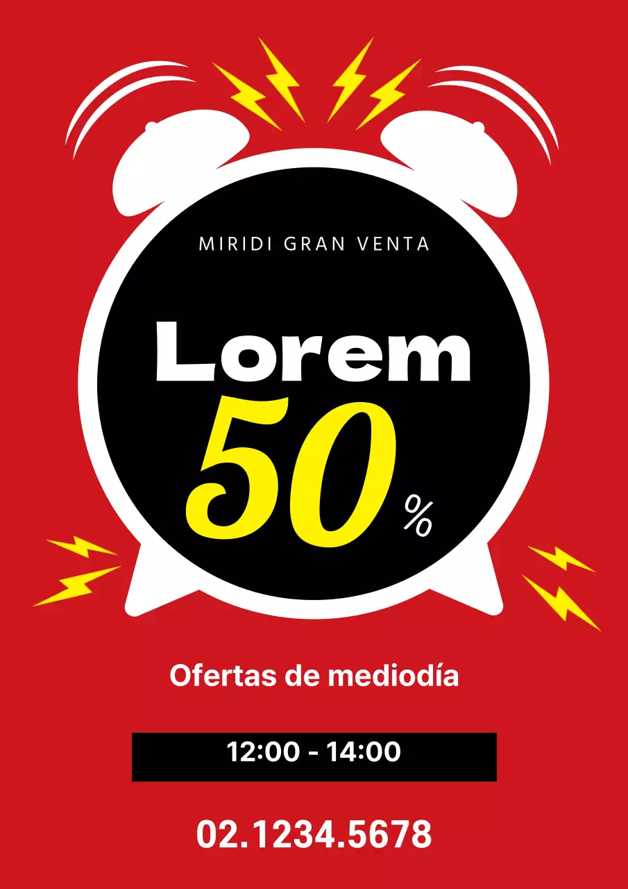 Un sencillo folleto rojo para promocionar un evento de tiempo compartido