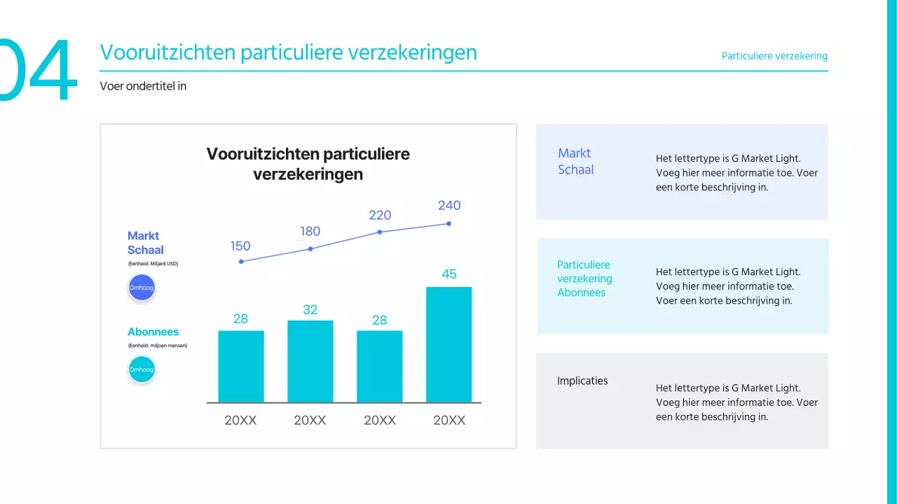 Een eenvoudige blauwe en lichtblauwe verzekeringspresentatie