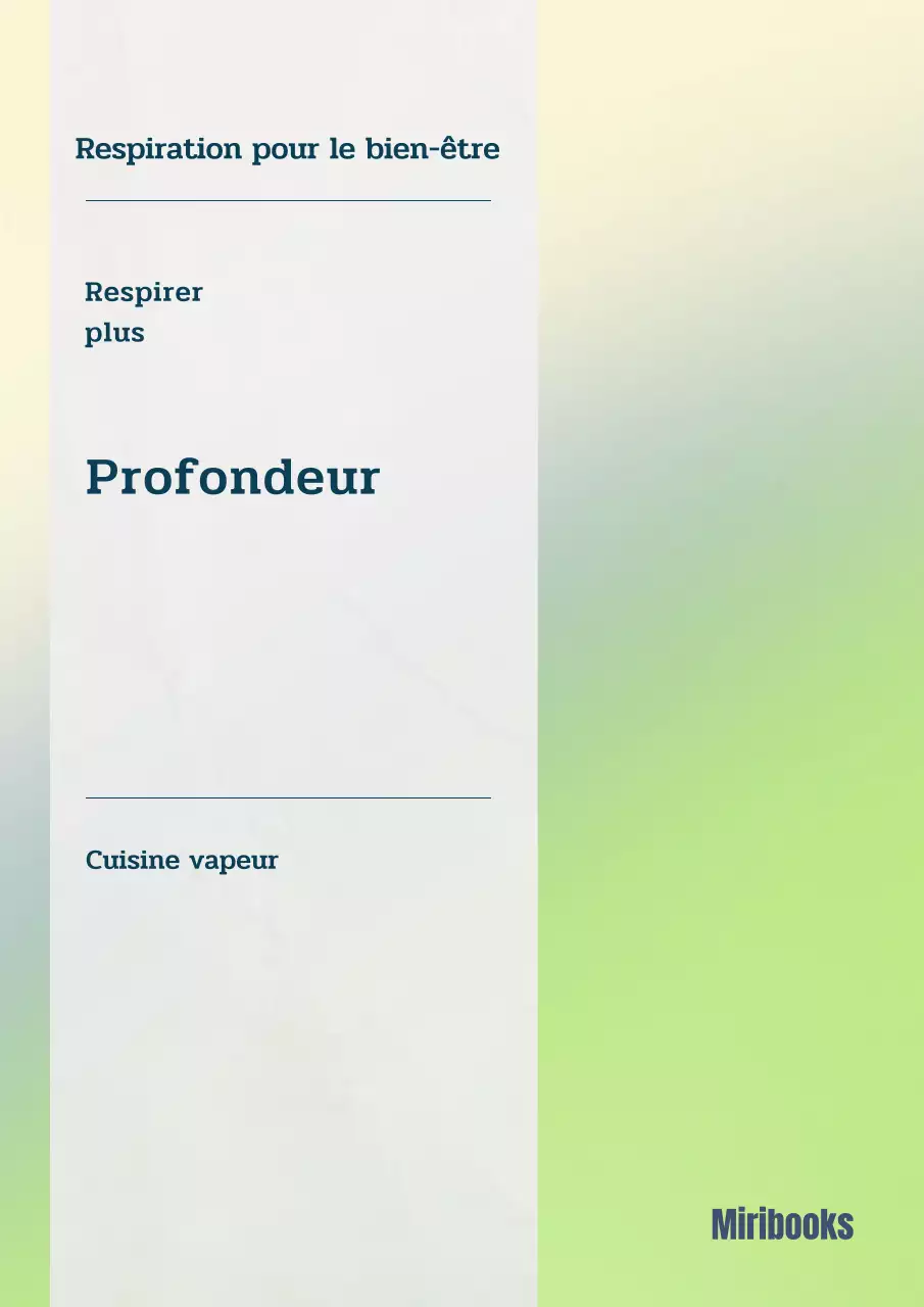 Un guide de respiration comportant des bandes simples sur un fond dégradé jaune-vert.