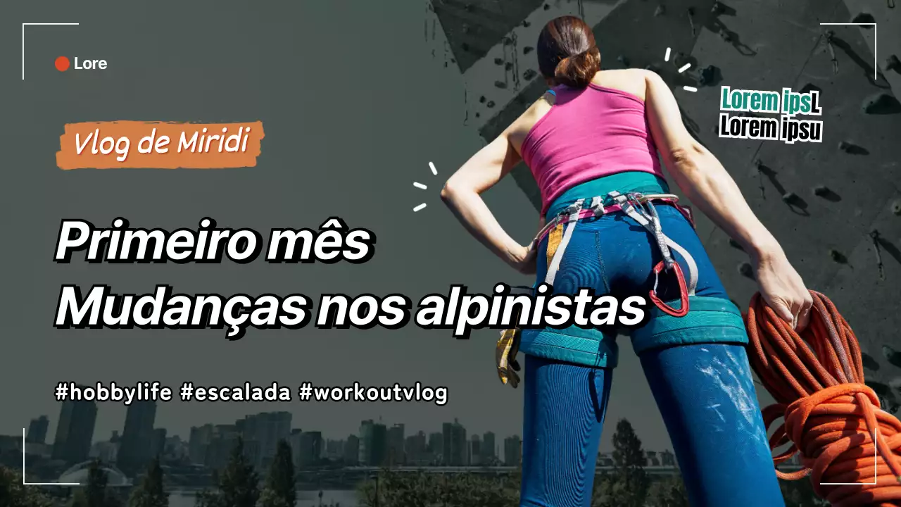 Um vlog a preto e branco do seu passatempo de escalada