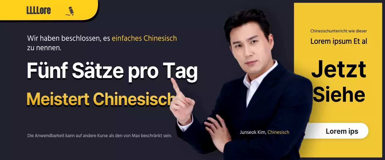 Schulwerbung mit gelber und schwarzer Textmarkierung