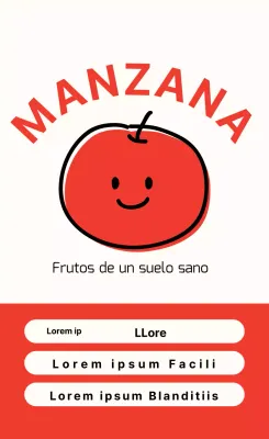 Adhesivo vertical de una bonita manzana