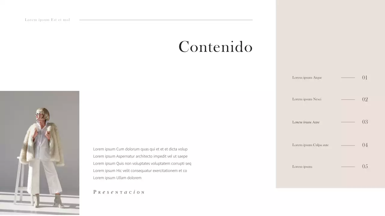 Plan de negocio de ropa sencilla con tonos suaves