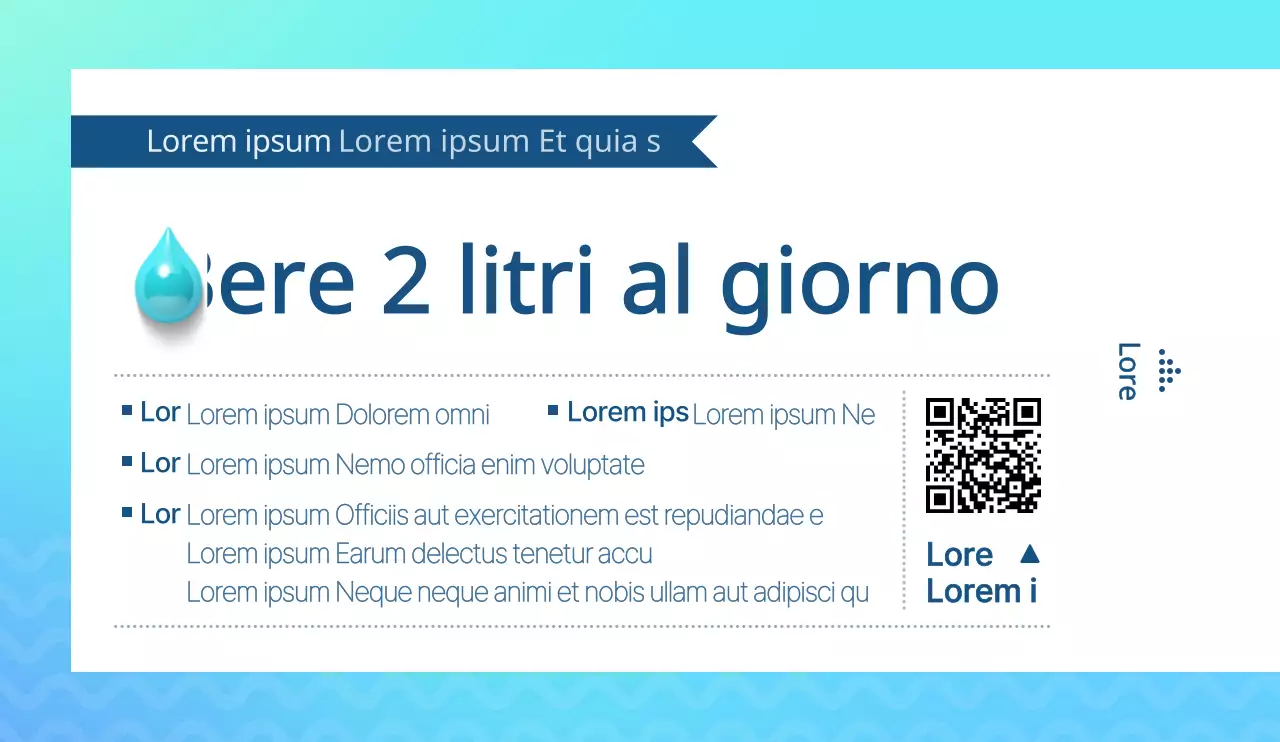 Stile pulito in azzurro e blu navy per la Campagna per la salute dell'acqua potabile