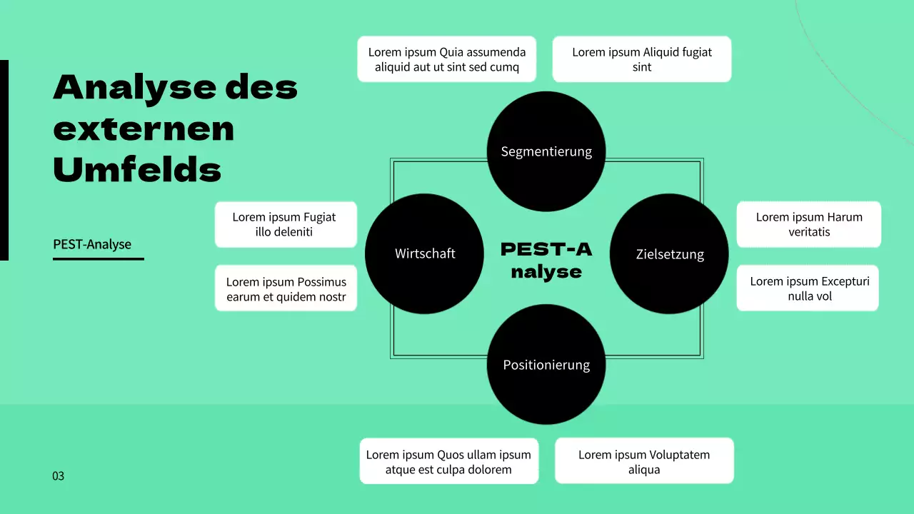 Ankündigung von Marketingaufgaben für die grüne Farbe