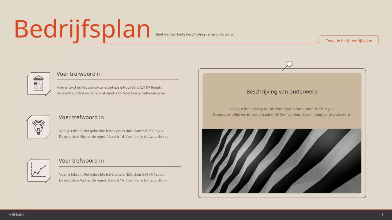 Oranje kleuraccenten met bruin en beige Eenvoudige scorekaart