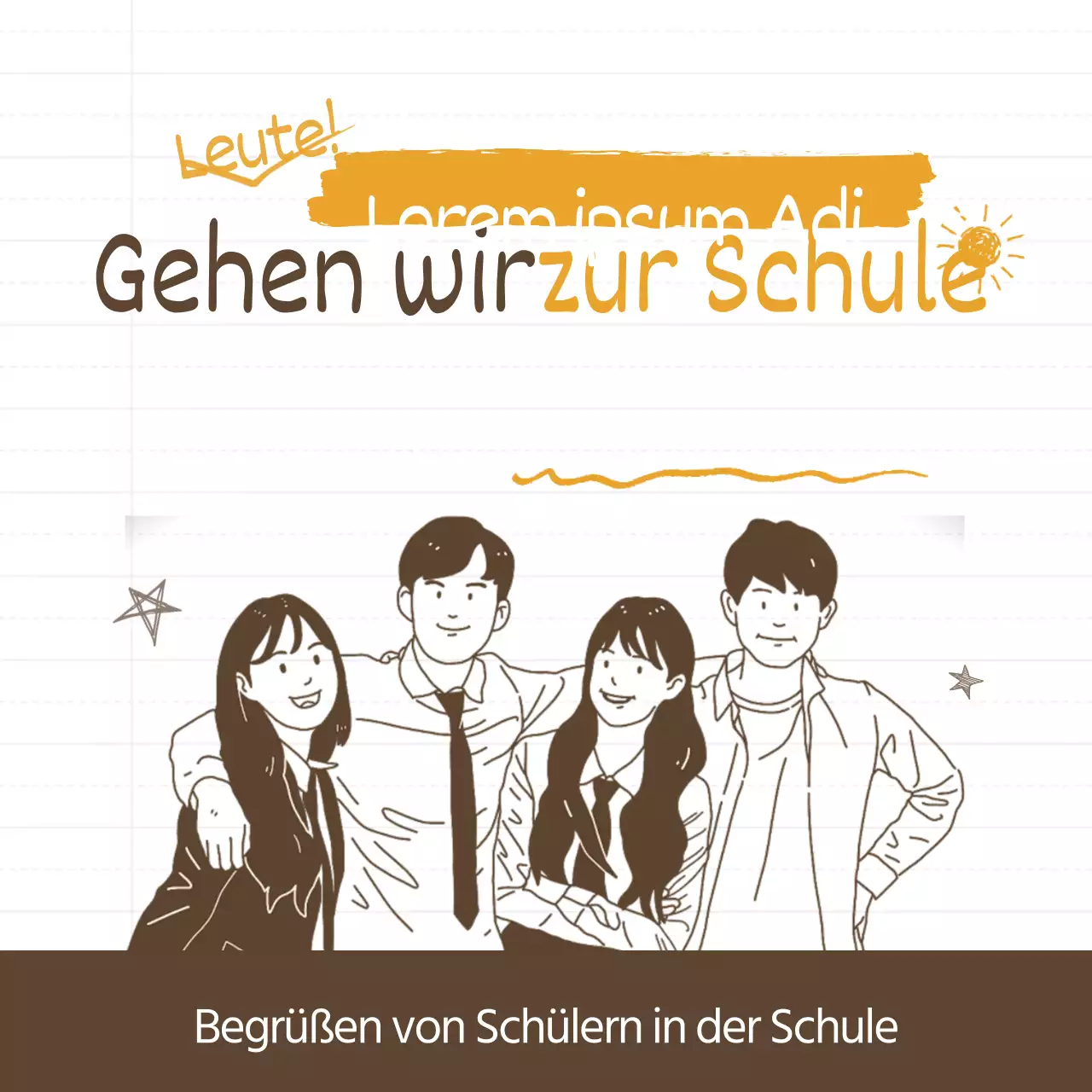 Gehen wir zur Schule