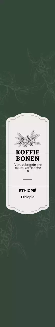 Groene illustratie vintage koffiebonen verpakking
