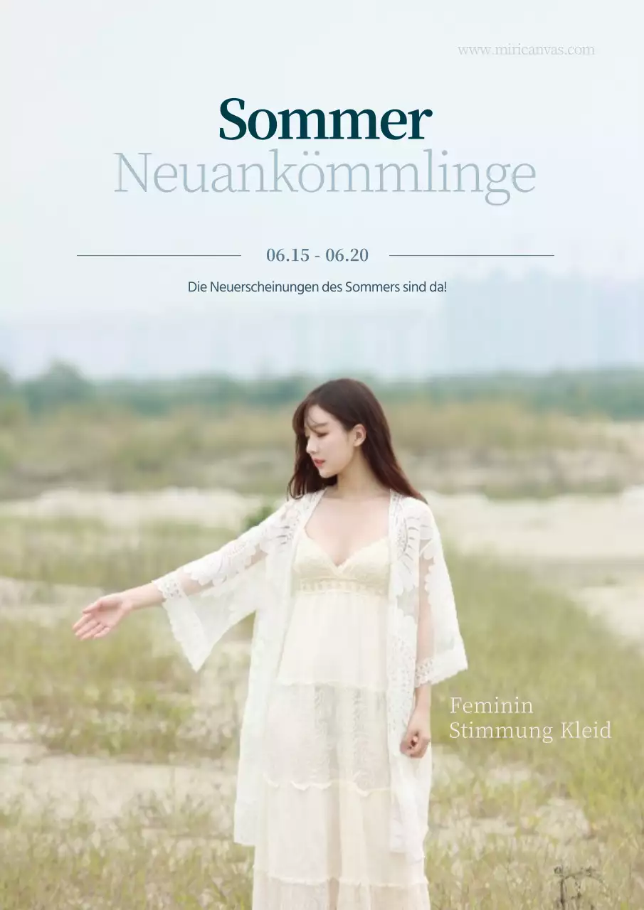 Einfaches, fotoreiches Flugblatt für den Verkauf von Sommerkleidung