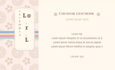 Beige en bruine medicijnen met traditioneel patroon en Chuseok-cadeaus