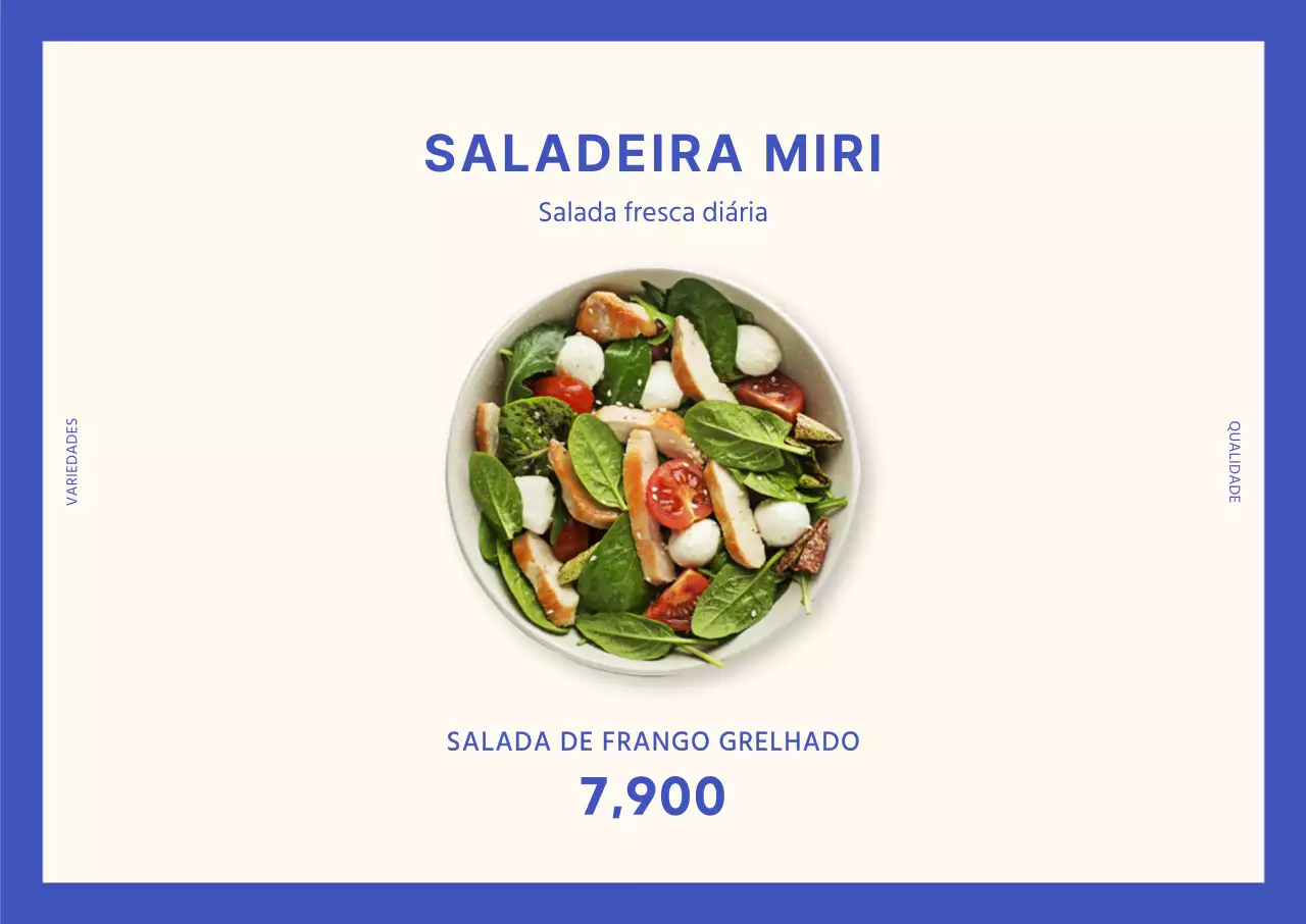 Cartaz da rua Blue Salad