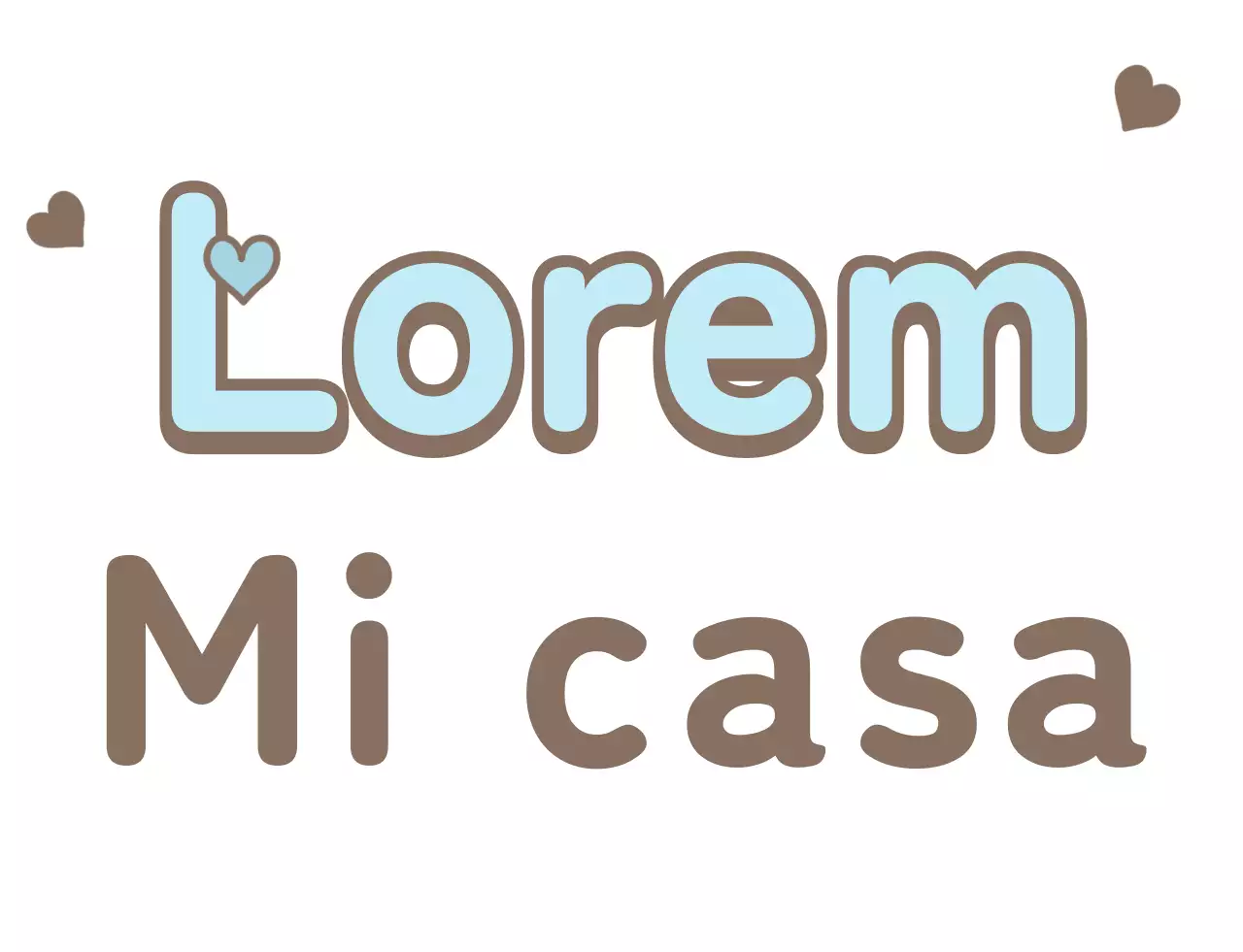 Camiseta familiar con simpática tipografía en marrón, azul claro y beige