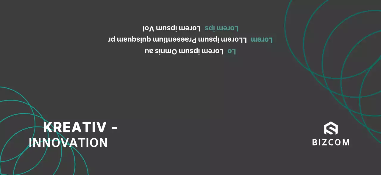 Einfaches Bizcom in Schwarz und Grau zur Werbung für Ihr Unternehmen