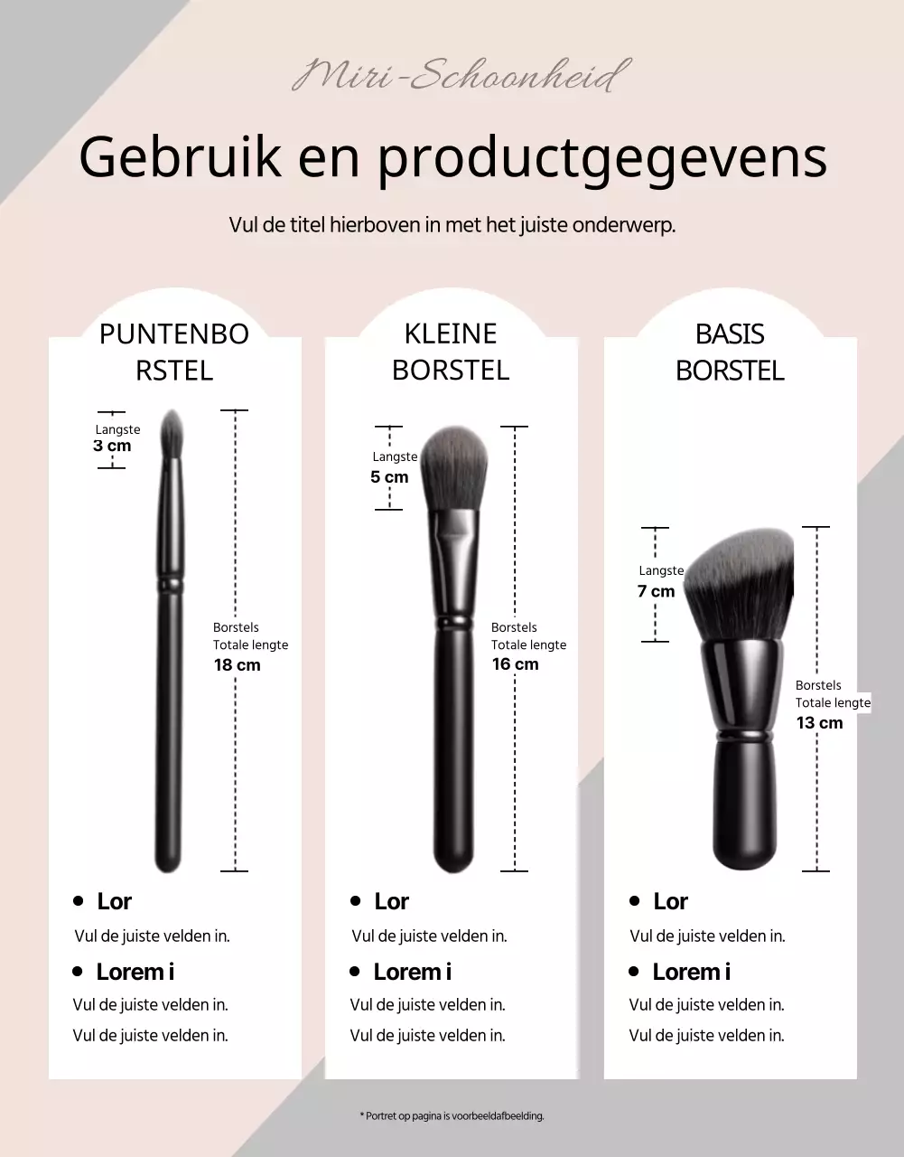 Promoot luxe penselen in zwart en beige