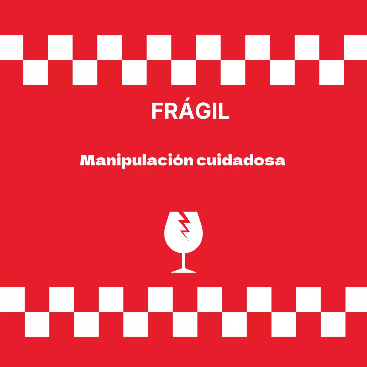 Pegatina de manipulación cuidadosa