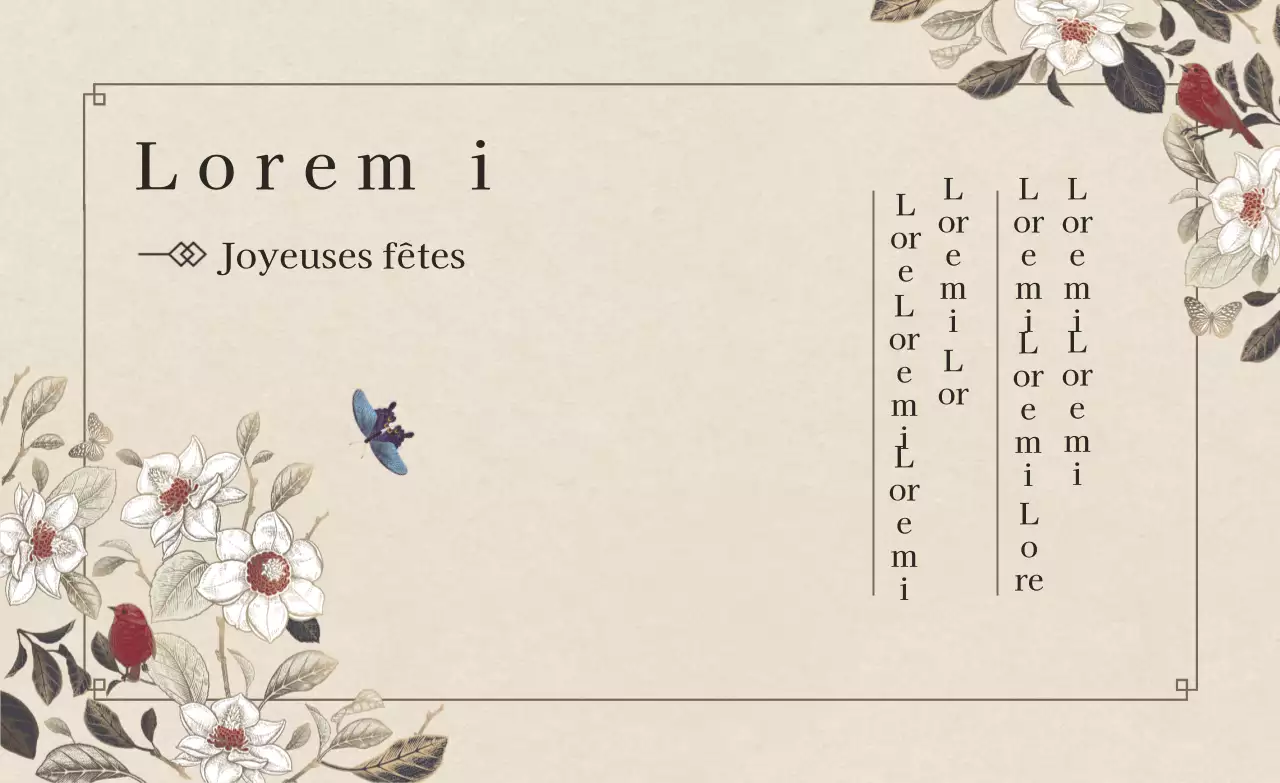 Un simple message de remerciement Obon avec un concept oriental en beige