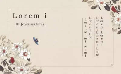 Un simple message de remerciement Obon avec un concept oriental en beige