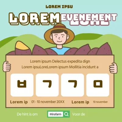 Groene Schattige Zoete Aardappel Illustratie Herfst Superheld Evenement Instagram Social Media