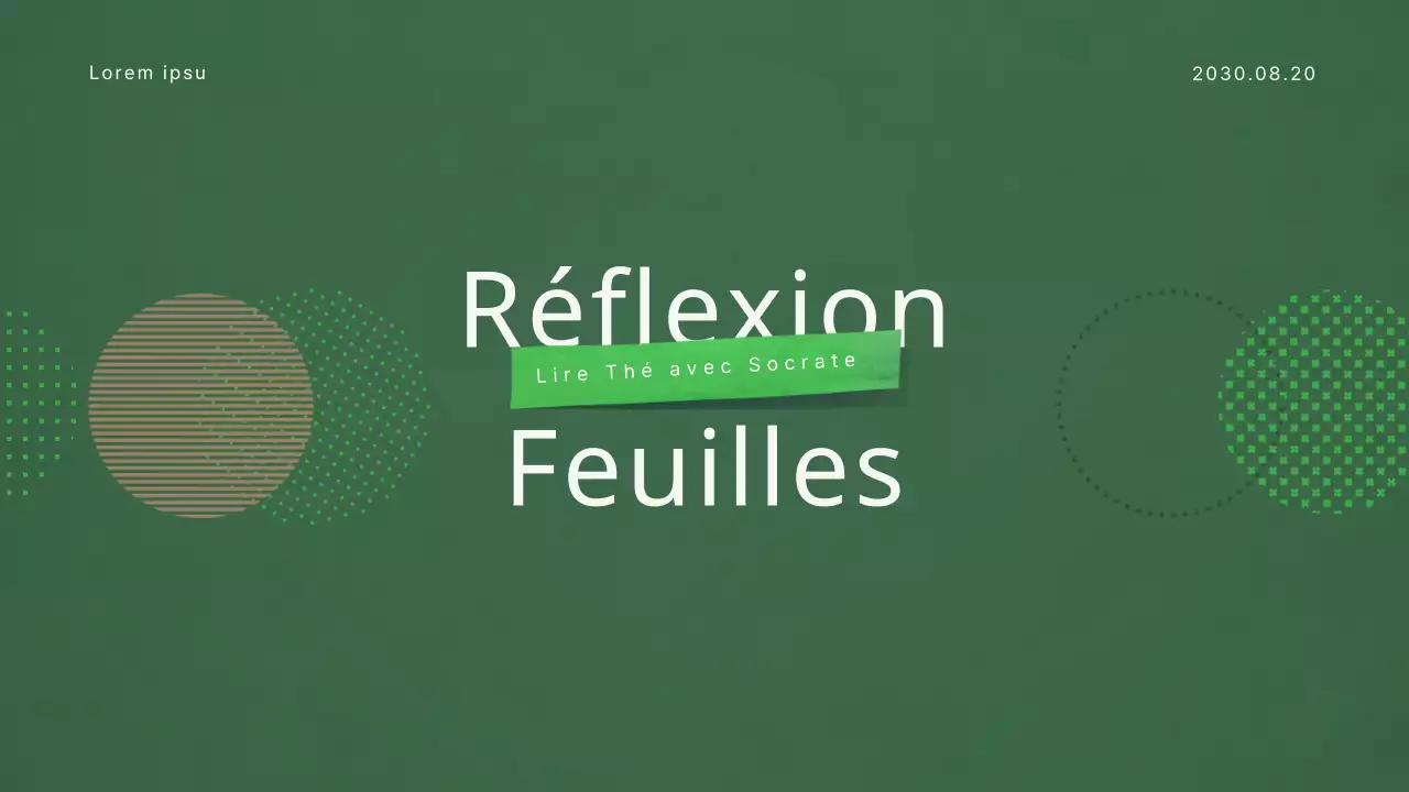 Présentation du club de lecture philosophique en vert