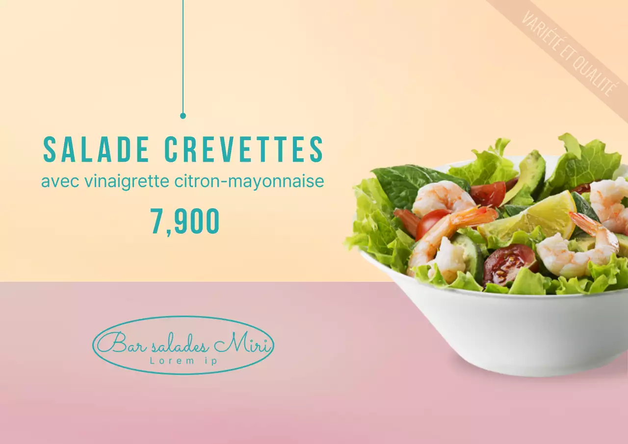 Affiche de rue rose simple salade