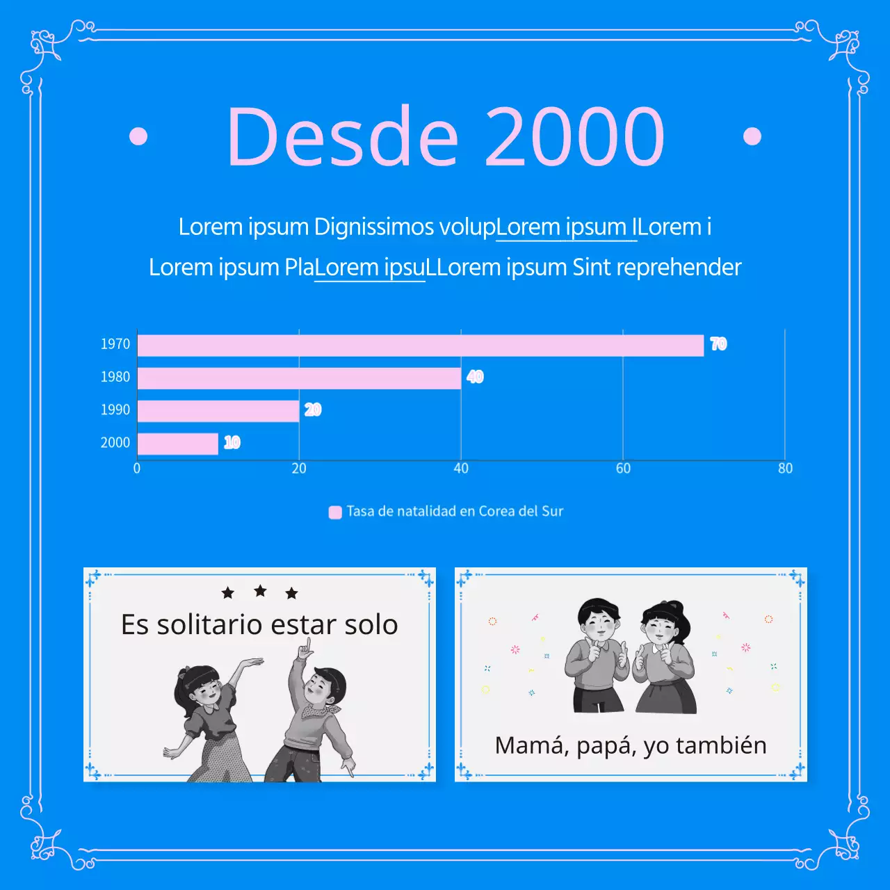 Política demográfica en rosa y azulTarjetasNoticias