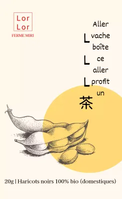 Autocollant de dessin jaune sur les haricots noirs