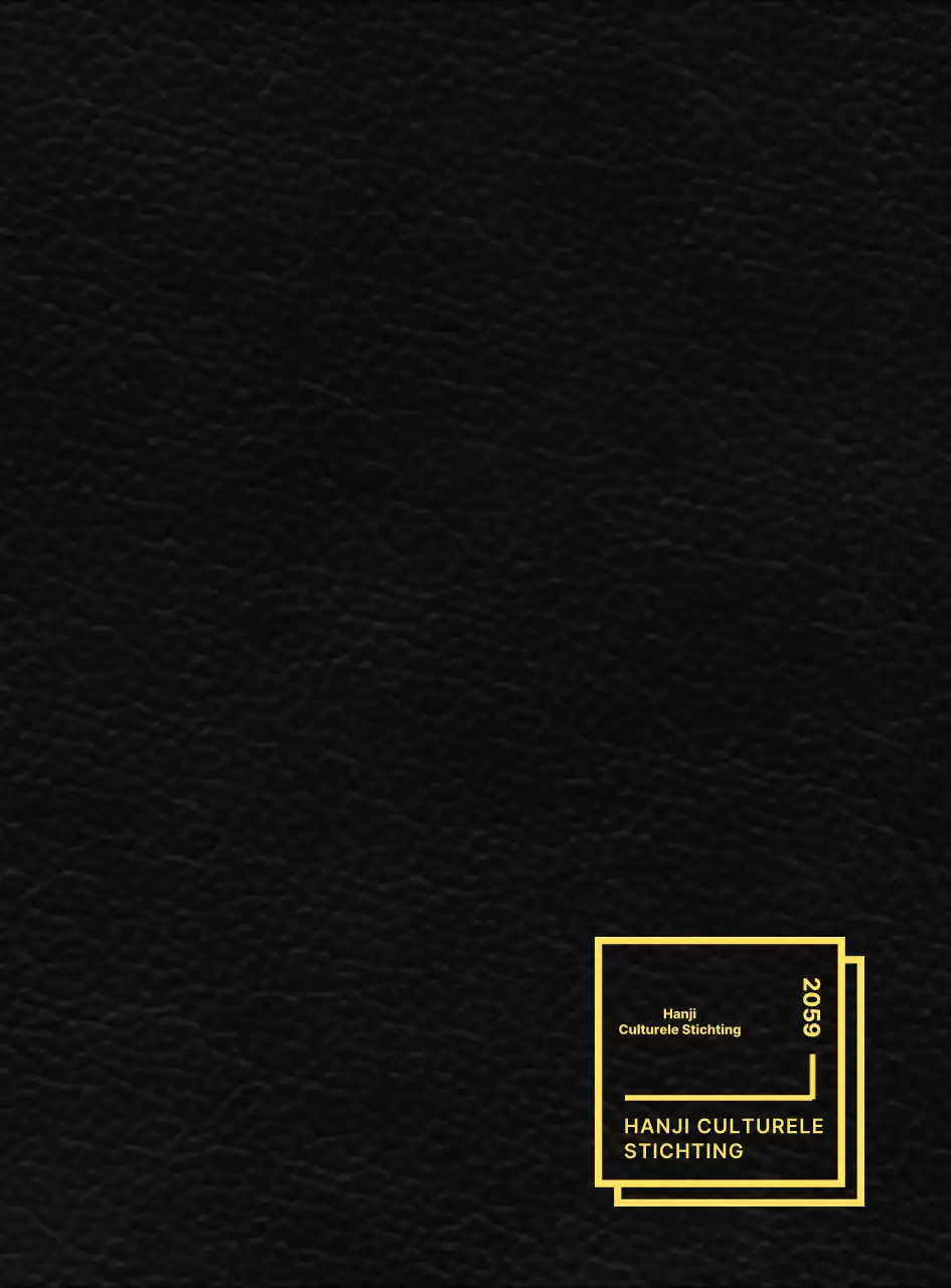 Een promotiestuk voor de Hanji Cultural Foundation met een strakke lay-outstijl.