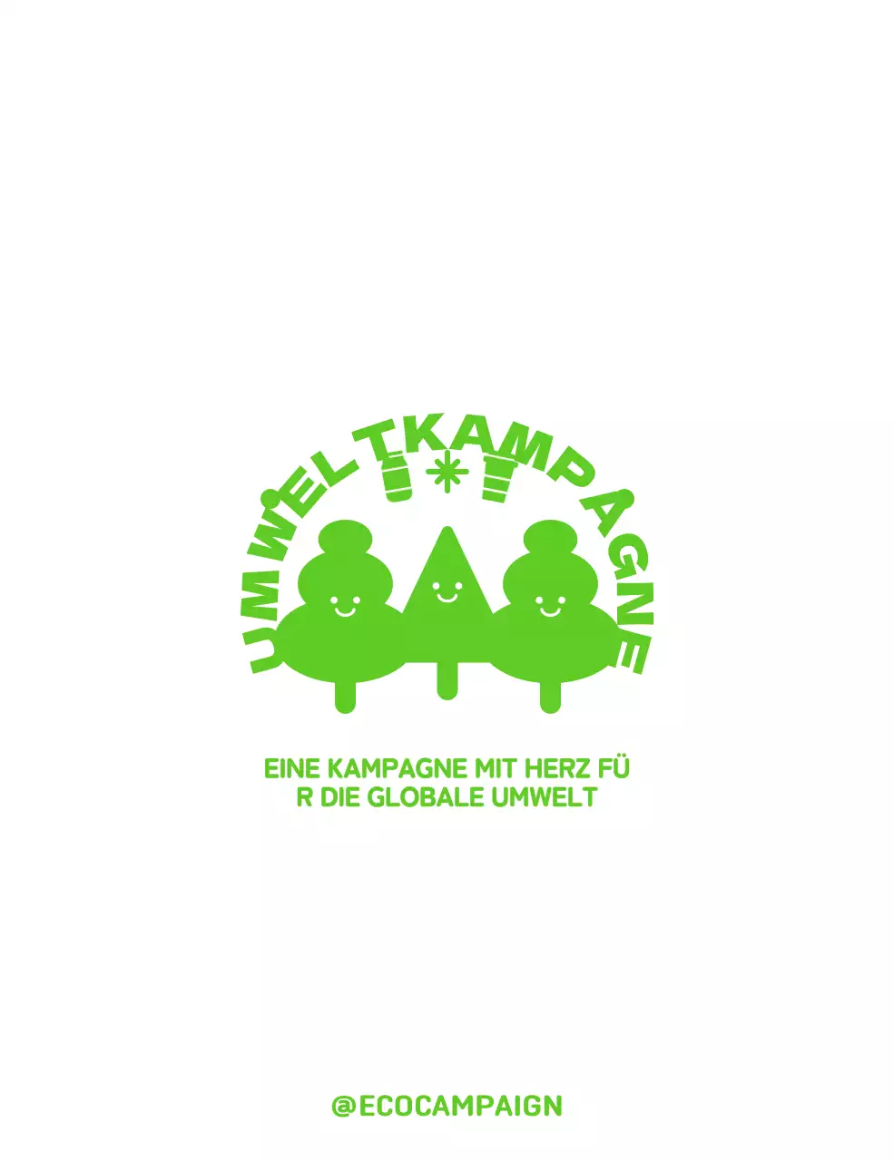 Stilvolle Öko-Kampagne mit knuddeligen Holzfiguren und Textkombinationen