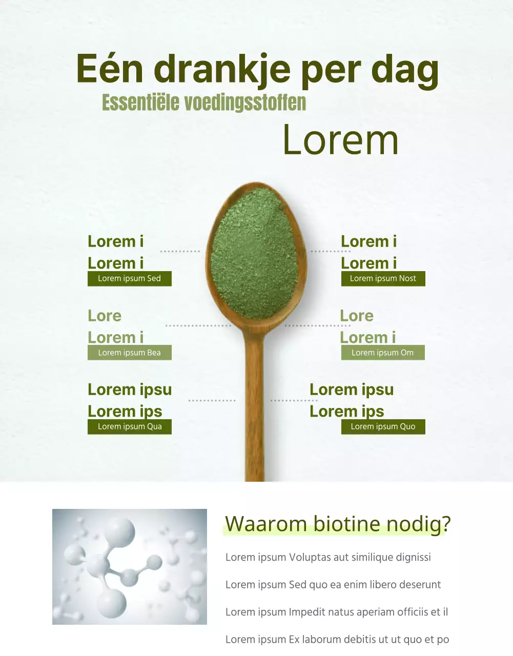 Groene tarwe-eiwitshake