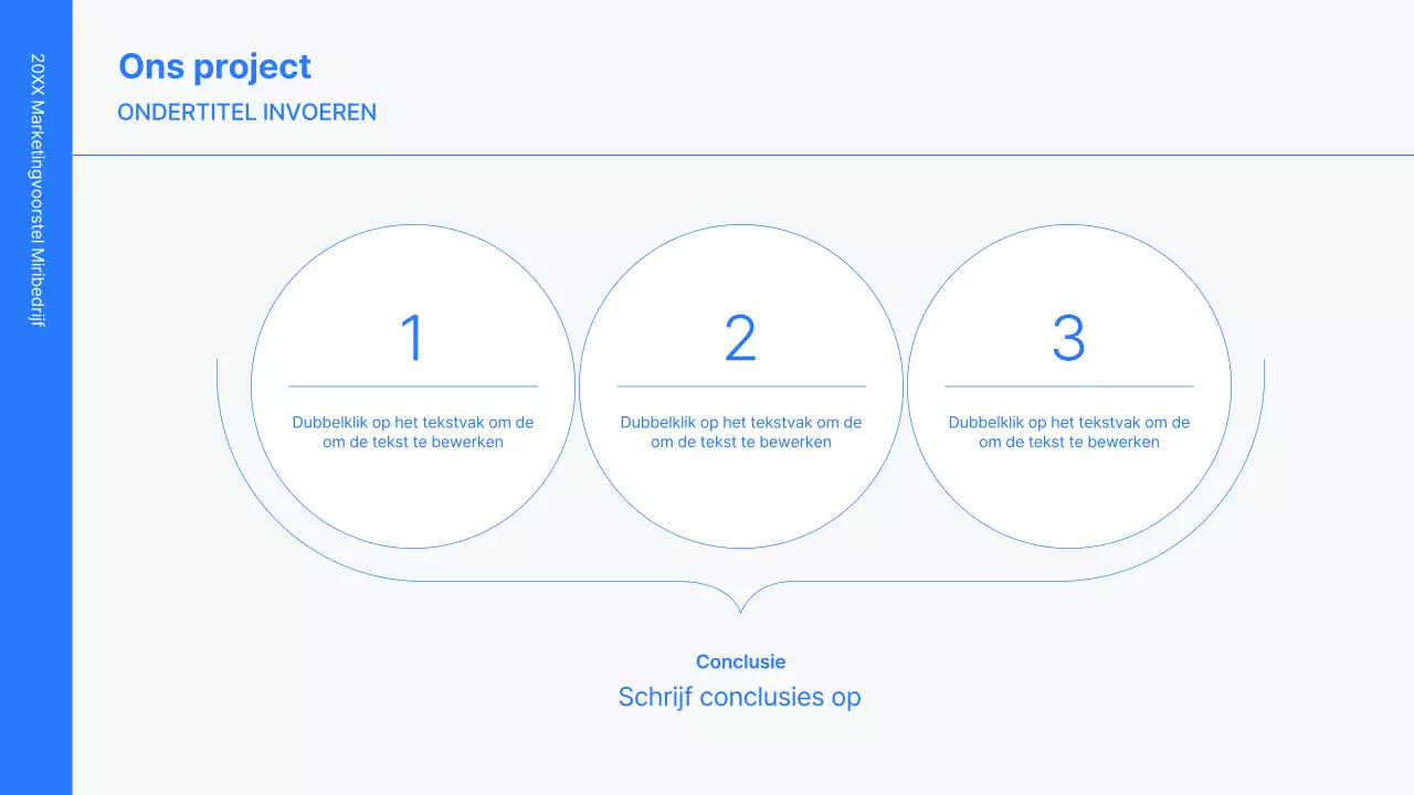 Business concept kit met blauwe, minimalistische en eenvoudige lijnen