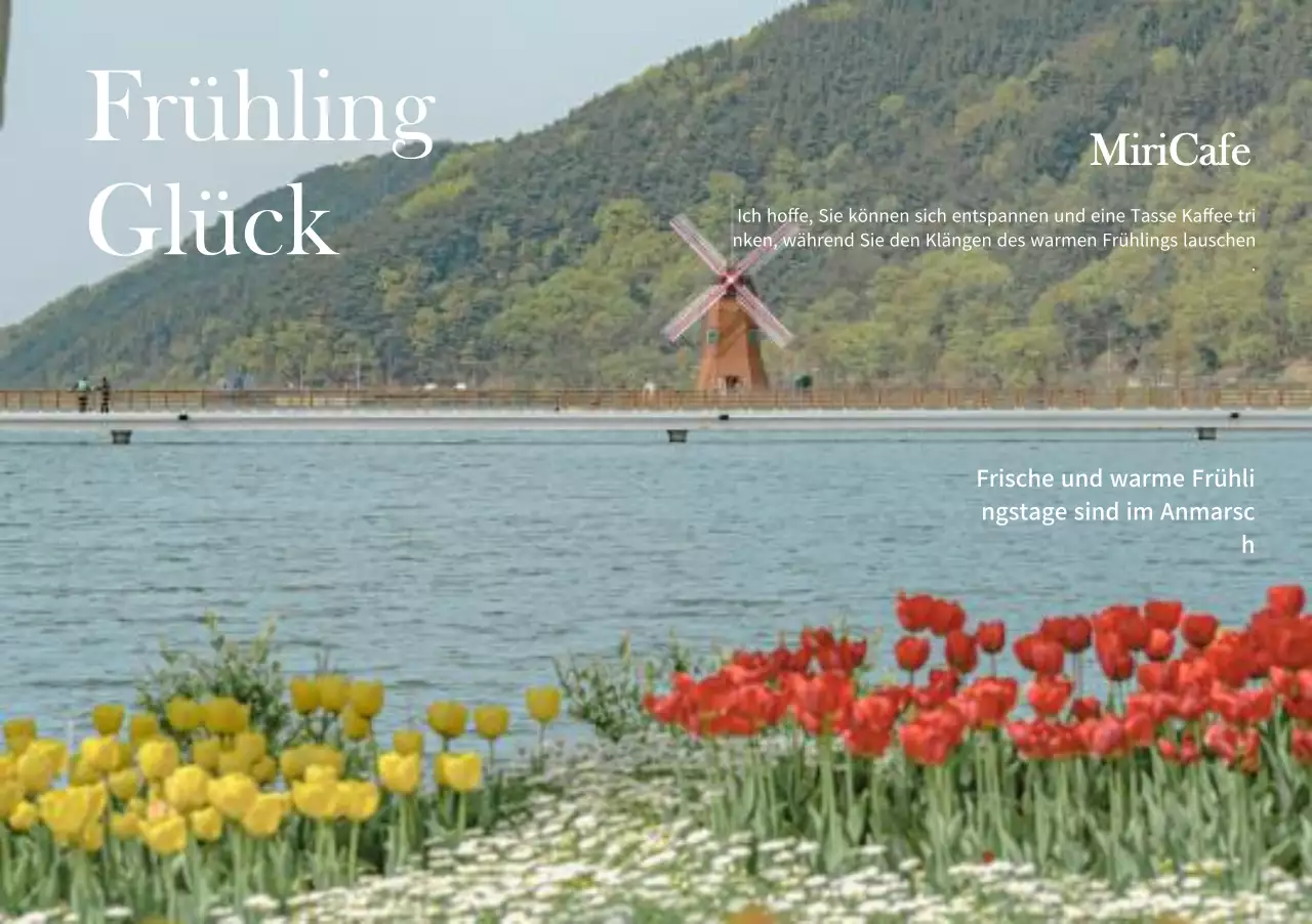 Emotionales Design mit warmem Hintergrund und einem Frühlingskonzept