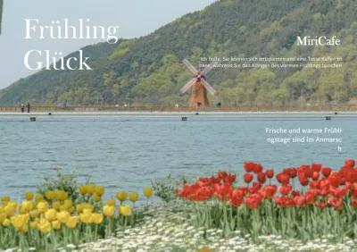 Emotionales Design mit warmem Hintergrund und einem Frühlingskonzept