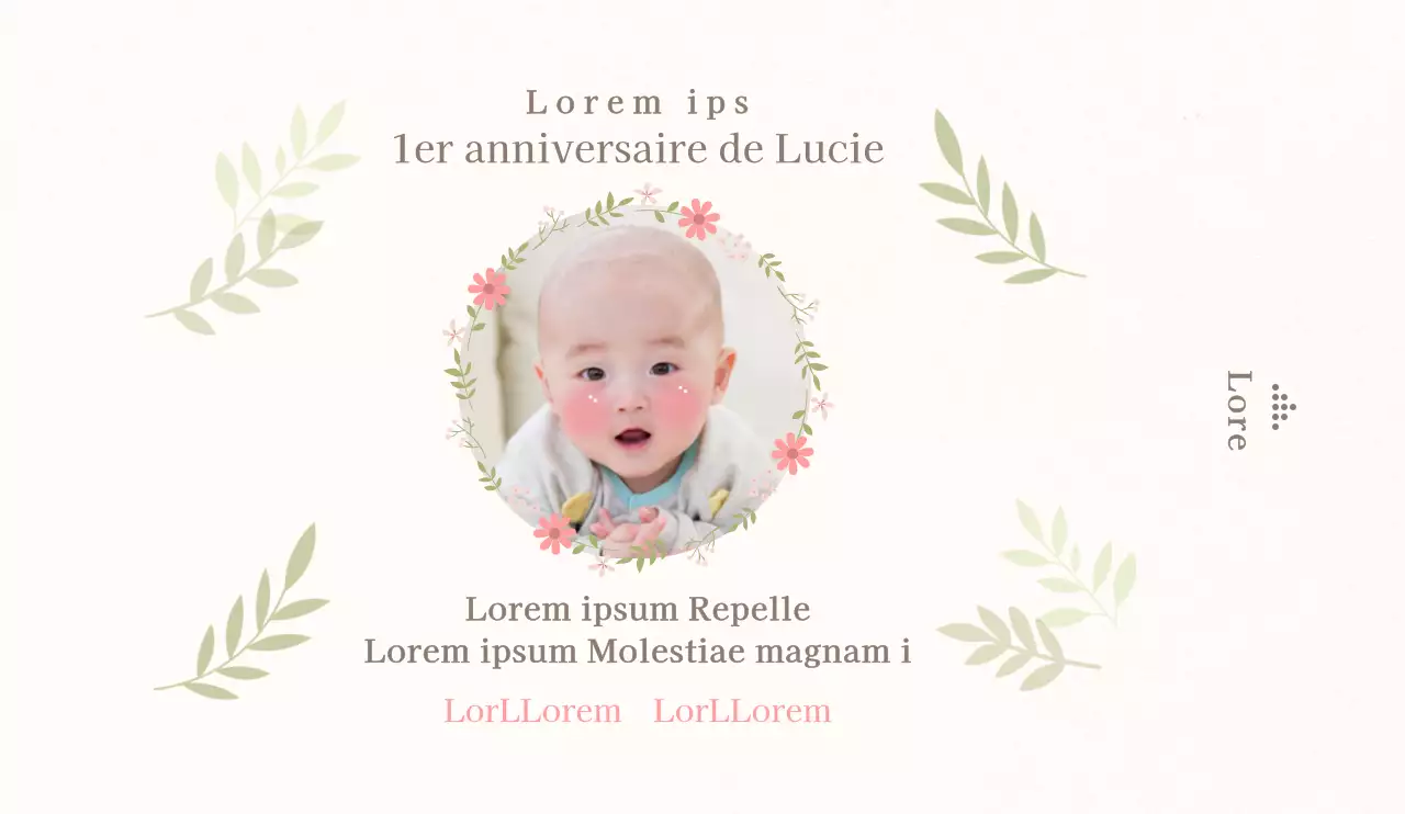 Couleurs pastel en vert et jaune pâle Style simple Pour un cadeau à l'occasion d'une fête de bébé