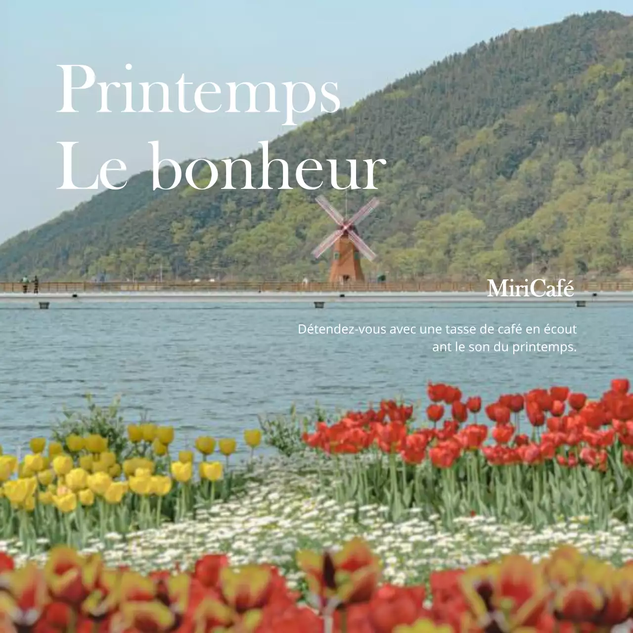 Motif émotionnel sur fond chaud avec un concept printanier