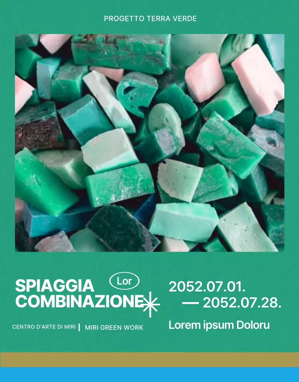 Una guida ai laboratori di beachcombing vintage in verde, arancione e blu